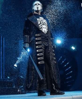 Wrestler Steve Borden AEW Sting Black Leather Coat