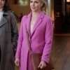 Amanda Schull The Blessing Bracelet 2023 Dawn Spencer Pink Wool Coat