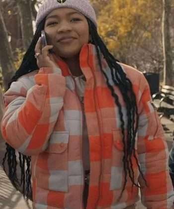 Delilah McCall The Equalizer S02 Laya DeLeon Hayes Plaid Puffer Jacket