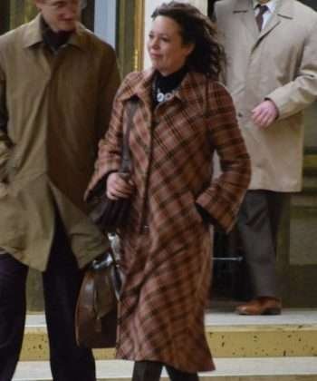 Hilary Empire Of Light 2022 Olivia Colman Plaid Wool Trench Coat