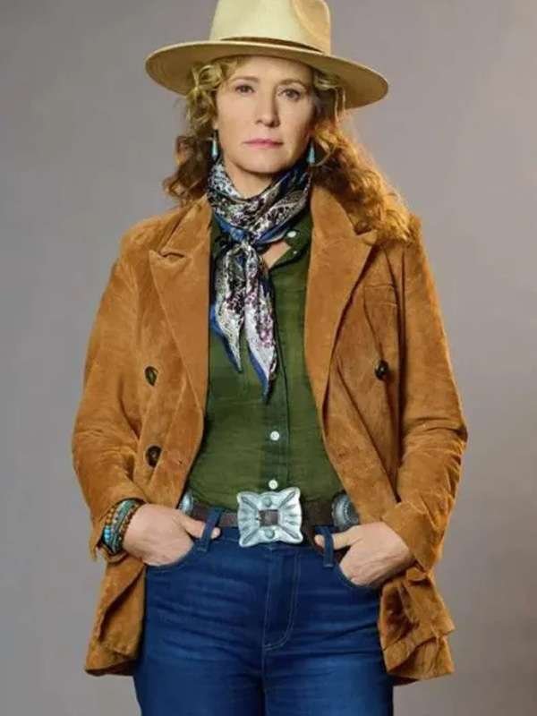 Nancy Travis TV Series Ride 2023 Isabel McMurray Brown Coat