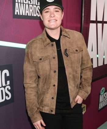 CMT Awards 2023 Lily Rose Brown Suede Leather Jacket