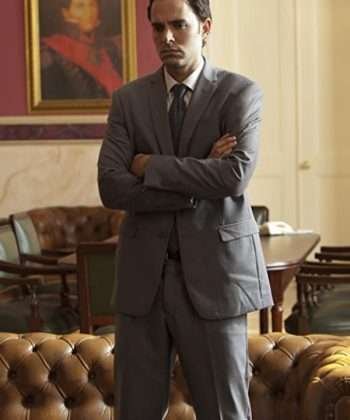 Manolo Cardona Narcos Eduardo Sandoval Gray Cotton Blazer