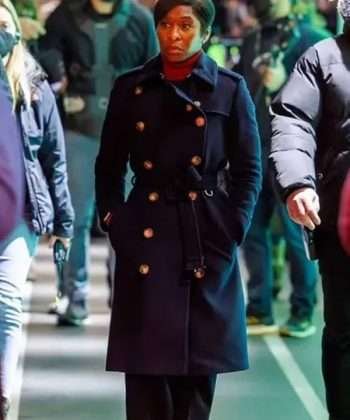 Cynthia Erivo Luther The Fallen Sun Black Wool Coat