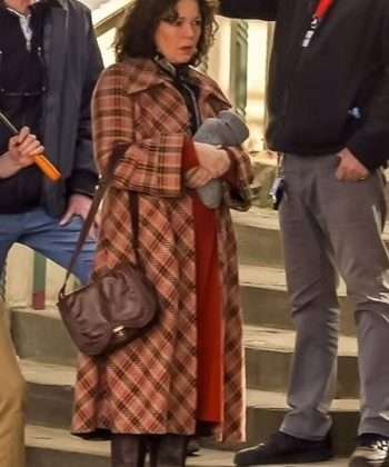 Olivia Colman Empire Of Light 2022 Plaid Coat