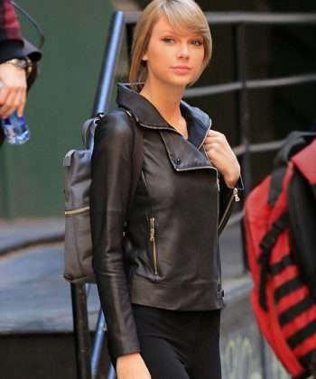 Singer Taylor Swift Moto Style Black Jacket