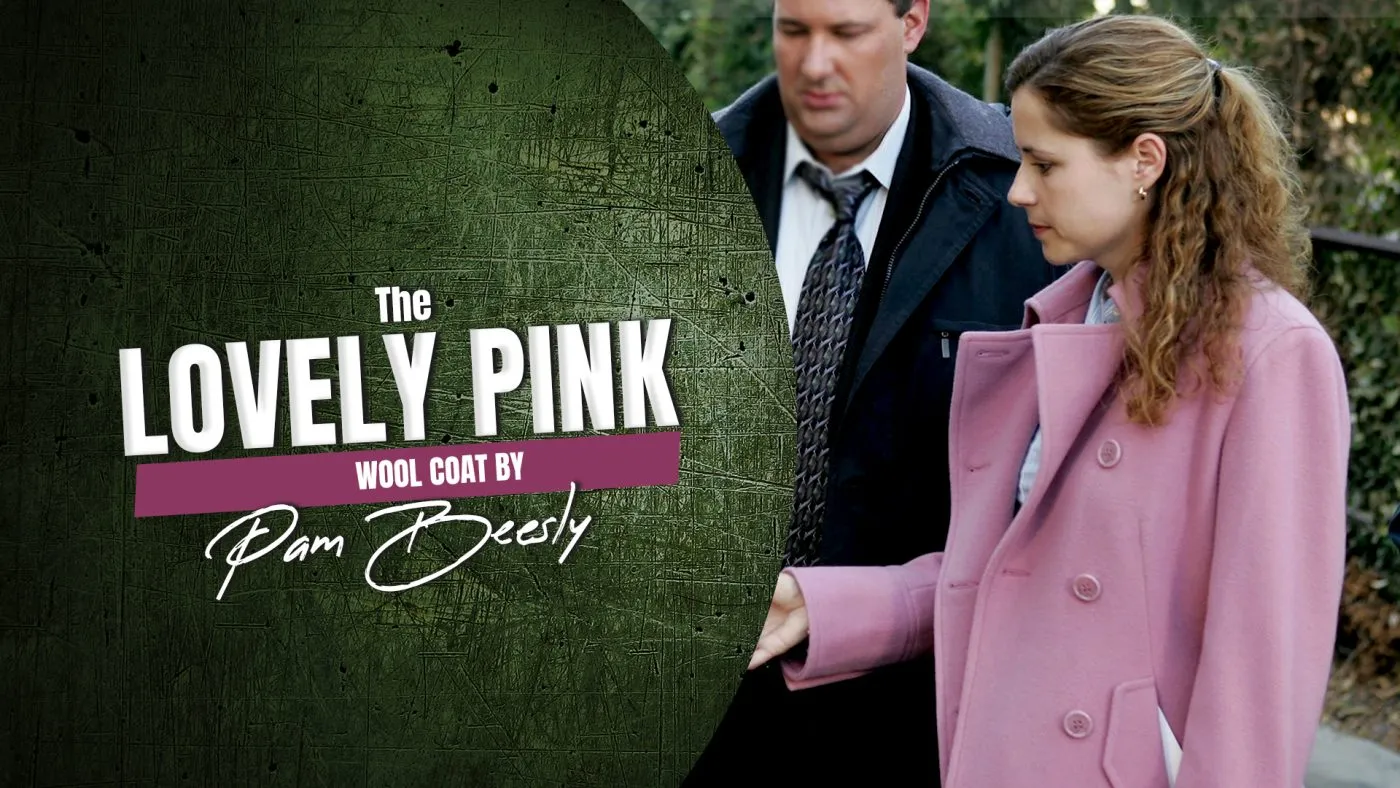 THE LOVELY PINK WOOL COAT BY PAM BEESLY