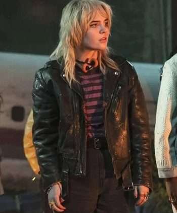 TV Series Yellowjackets 2021 Sophie Thatcher Black Biker Leather Jacket