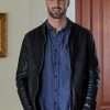 Movie The Wedding Cottage (2023) Evan Stanford Black Leather Jacket