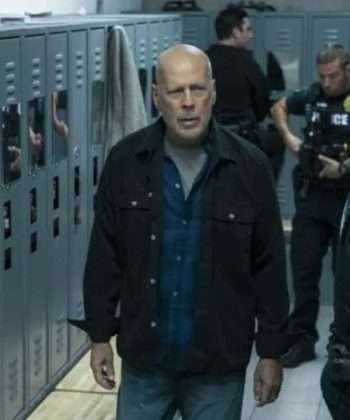 Bruce Willis Detective Knight: Independence James Knight Black Cotton Jacket