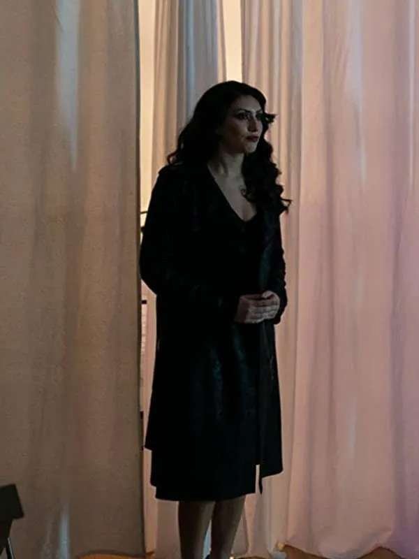 Ruby Snakeskin Casting Kill Rachel Chima Black Trench Coat