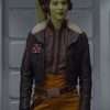 Mary Elizabeth Winstead Ahsoka (2023) Hera Syndulla Brown Leather Jacket