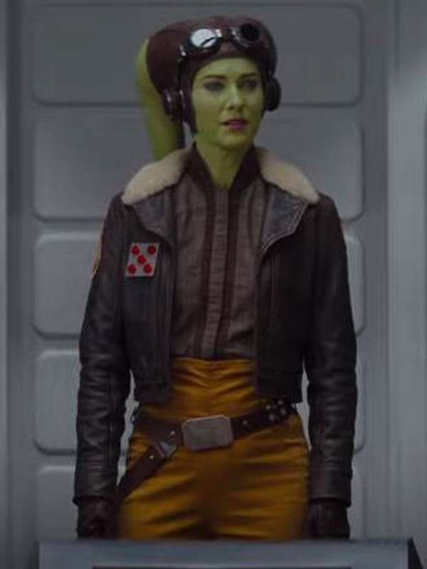 Mary Elizabeth Winstead Ahsoka (2023) Hera Syndulla Brown Leather Jacket