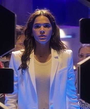 Jenny Kord Blue Beetle White Blazer