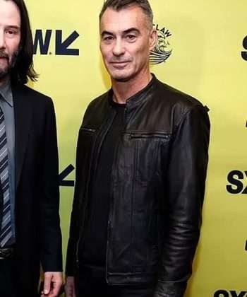 John Wick Chapter 4 Chad Stahelski Black Leather Jacket