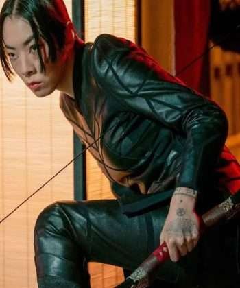 Rina Sawayama John Wick Chapter 4 Akira Black Leather Jacket