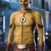 Wally West The Flash Keiynan Lonsdale Yellow Leather Jacket