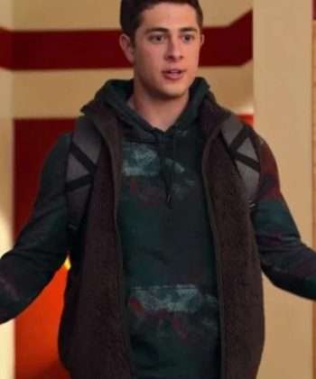 Jaren Lewison Never Have I Ever S03 Shearling Brown Vest