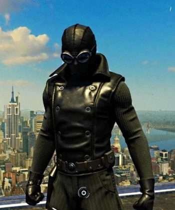 Noir Spider-Man Into the Spider-Verse Black Leather Vest