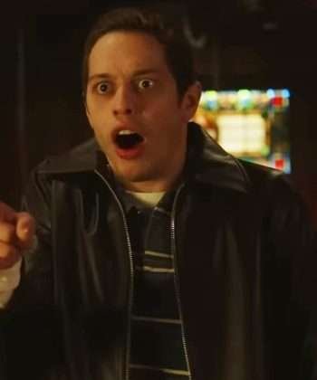 TV Series Bupkis (2023) Pete Davidson Black Leather Jacket