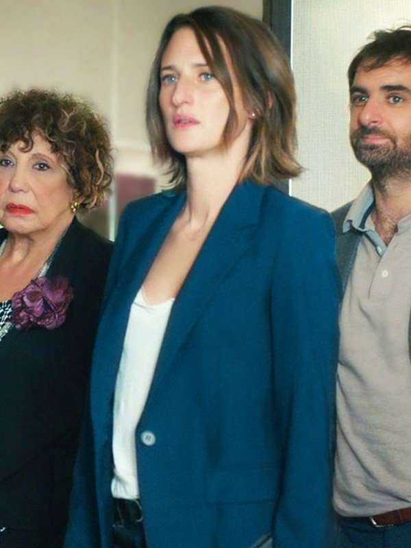 Philippine Leroy-Beaulieu Call My Agent Camille Cottin Blue Blazer Coat