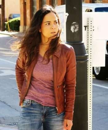 Teresa Mendoza Queen of the South Alice Braga Brown Leather Jacket