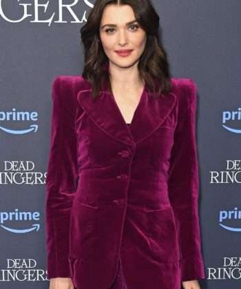 Rachel Weisz Dead Ringers Pink Velvet Coat
