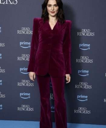 Rachel Weisz Dead Ringers Beverly Mantle Pink Velvet Coat
