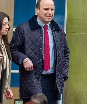 Rory Kinnear Bank of Dave 2023 Blue Quilted Jacket