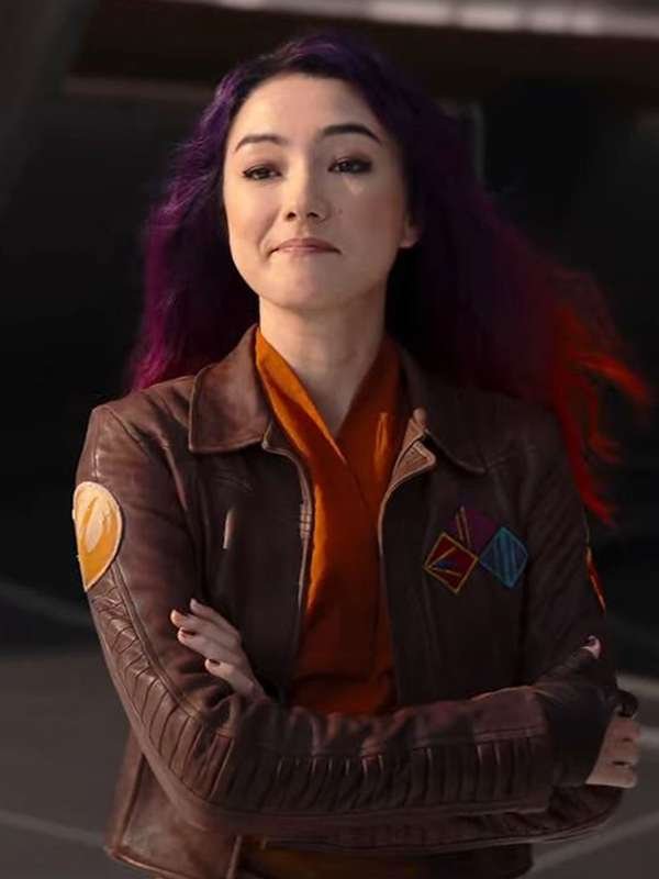 TV Series Ahsoka Natasha Liu Bordizzo Brown Leather Jacket