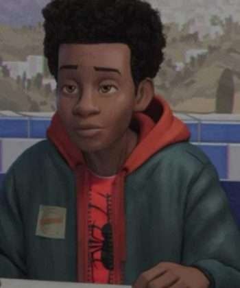 Miles Morales Spiderman Into the Spider-Verse Hooded Jacket