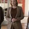 Sarah Snook Succession Shiv Roy Brown Blazer Coat