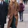 Sarah Snook Succession Shiv Roy Brown Trench Coat