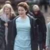 Claire Foy The Crown Black Puffer Coat