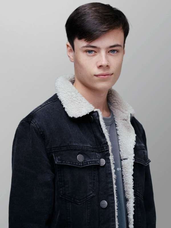 Deadloch Bryce Tollard-Williams Black Denim Shearling Jacket