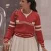And Just Like That Charlotte York Red and White Striped Cardigan