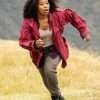 Dominique Fishback Transformers Rise of the BeastsElena Wallace Red Cotton Jacket