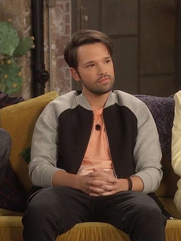 Nathan Kress iCarly Freddie Benson Gray and Black Wool Jacket