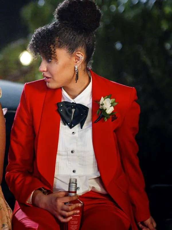 Fabiola Torres Never Have I Ever Season 04 Lee Rodriguez Red Suit