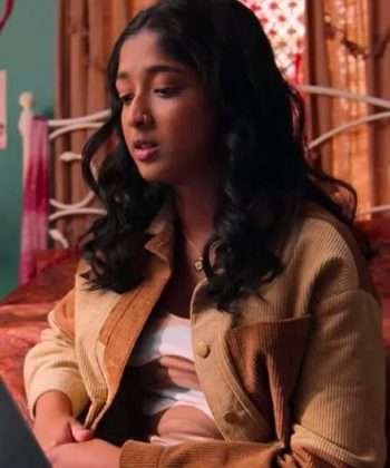Maitreyi Ramakrishnan Never Have I Ever S04 Devi Brown Corduroy Jacket