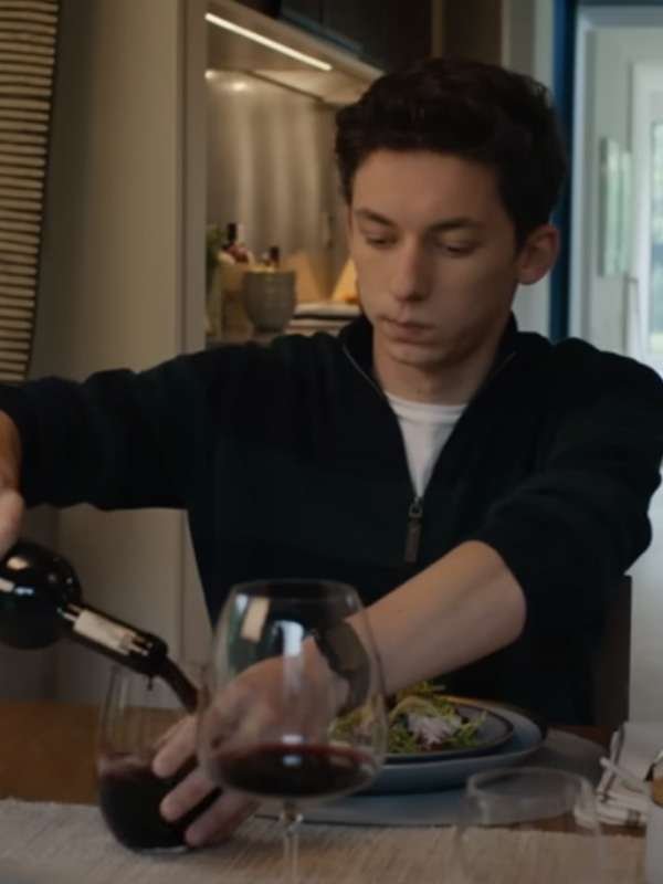 Percy No Hard Feelings Andrew Barth Feldman Black and Green Jacket