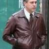 Matty Dunne The Crowded Room S01 Thomas Sadoski Brown Bomber Leather Jacket