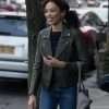 Violet Wheeler Manifest 2022 Sarah Marie Rodriguez Black Leather Jacket