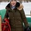 A Royal Christmas Crush 2023 Ava Jensenc Green Puffer Jacket