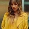 TV Series Based on a True Story Ava Bartlett Yellow Trench Coat