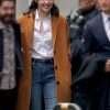 Rachel Stone Heart of Stone Gal Gadot Brown Wool Trench Coat