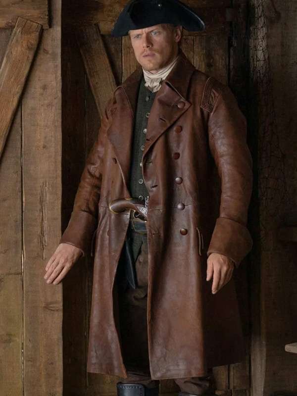 Outlander Jamie Fraser Brown Leather Coat
