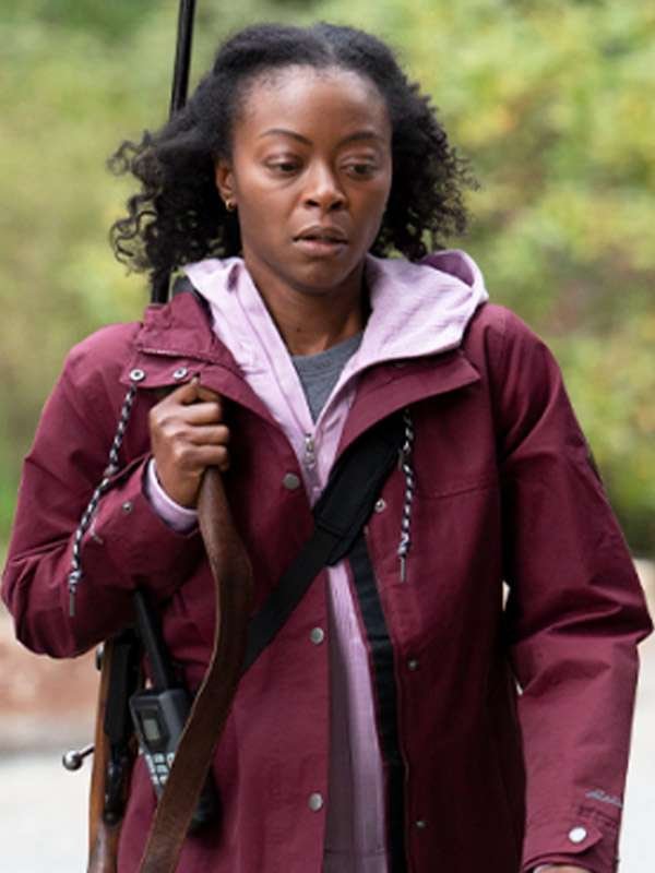 Parallel 2024 Danielle Deadwyler Maroon Hooded Jacket