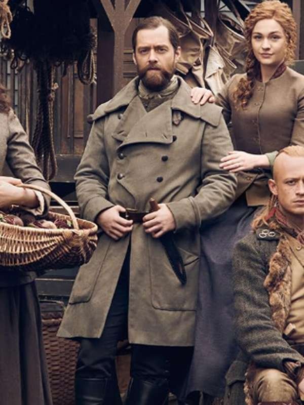 Roger Wakefield Outlander Richard Rankin Wool Trench Coat