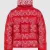 Red Bandana Puffer Jacket